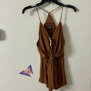 Express Knotted Front Draped Top